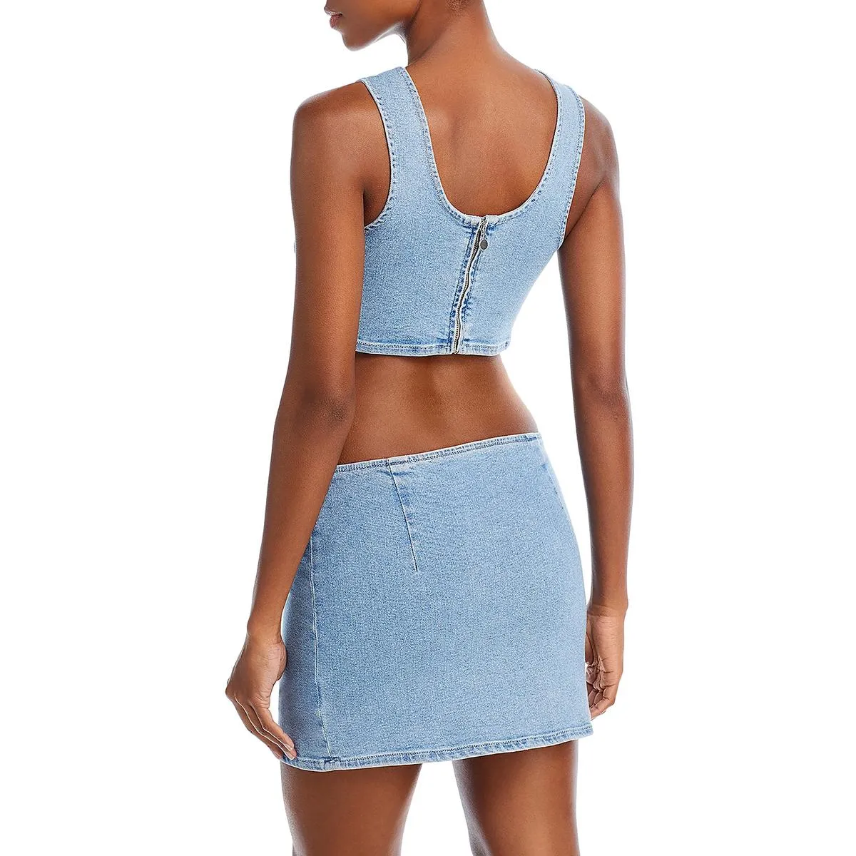 7 For All Mankind Womens Denim Short Bodycon Dress