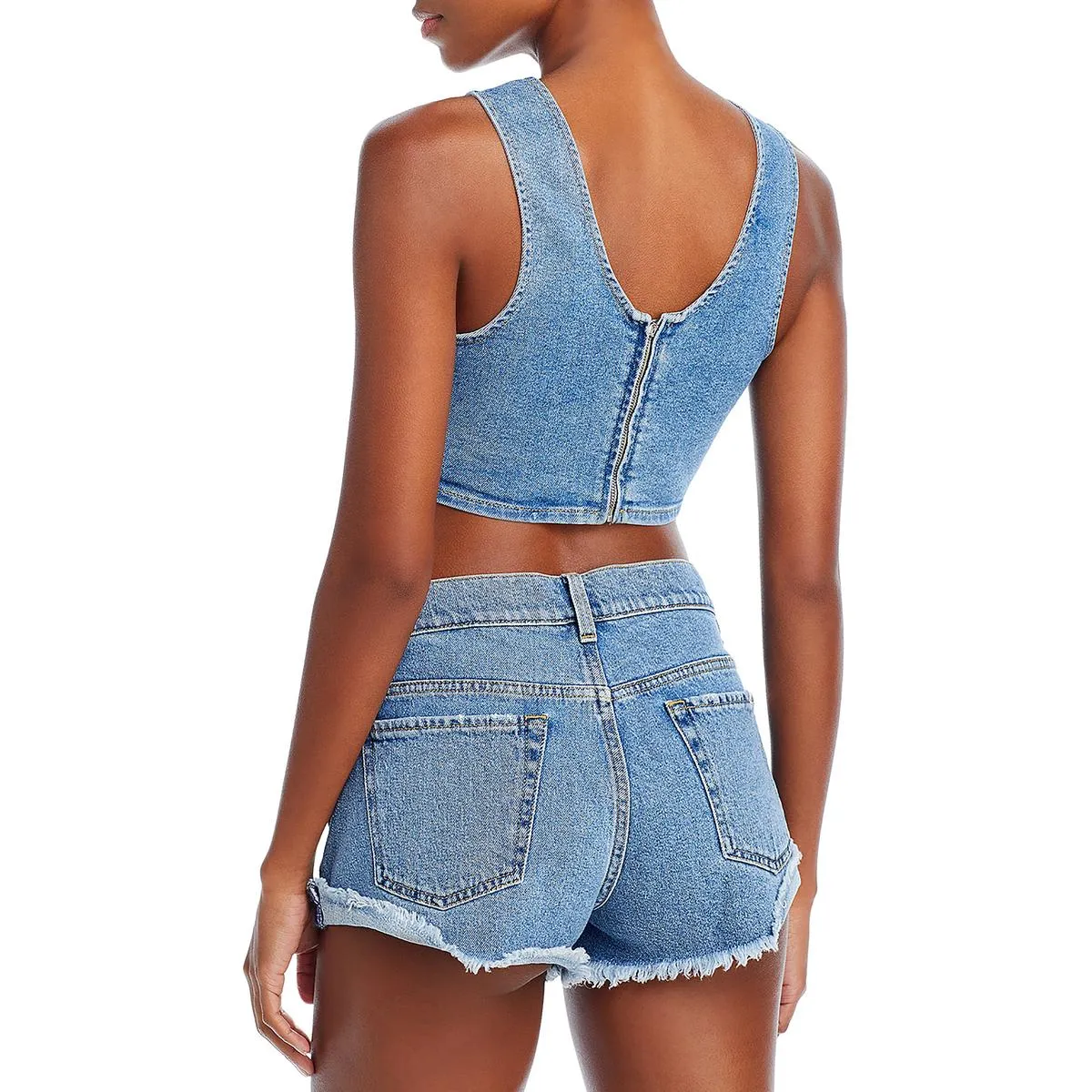 7 For All Mankind Womens Denim Short Bodycon Dress