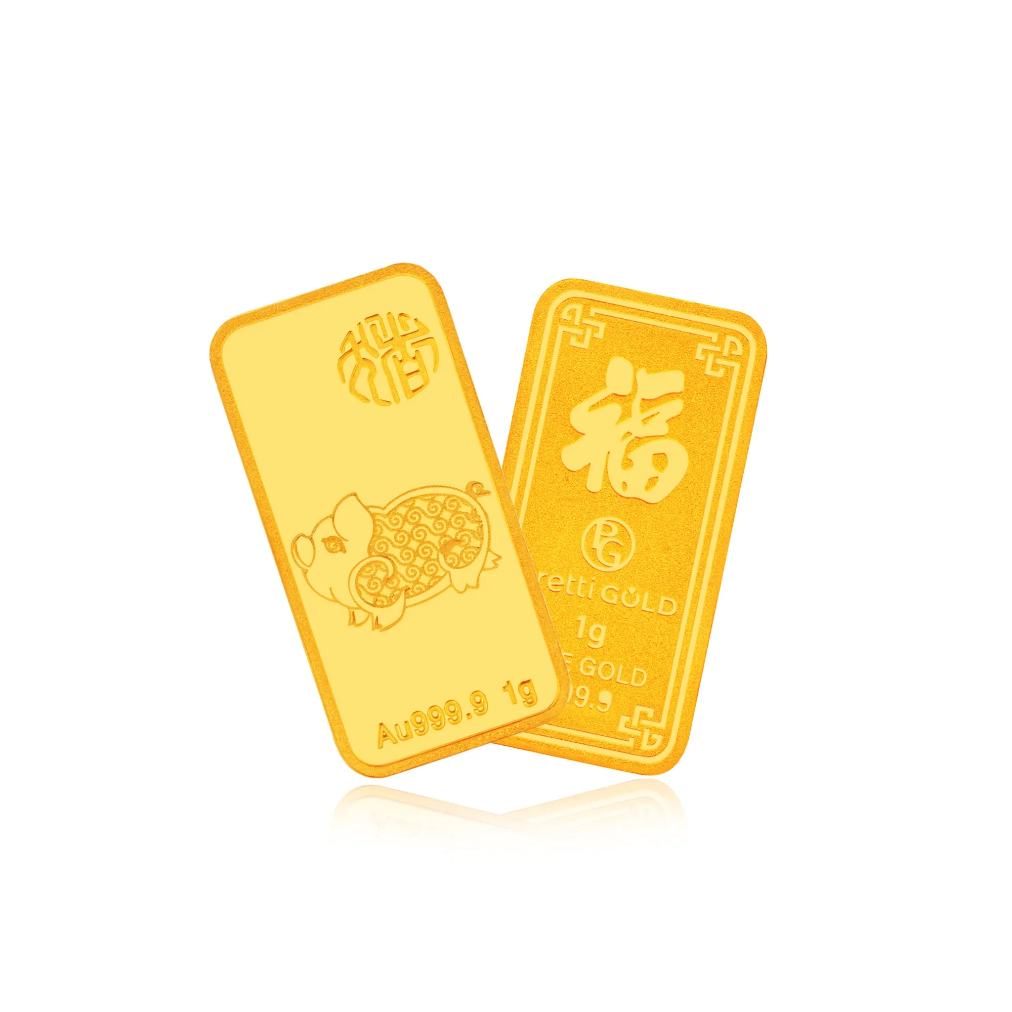 999.9 Zodiac Pretti Gold Bar