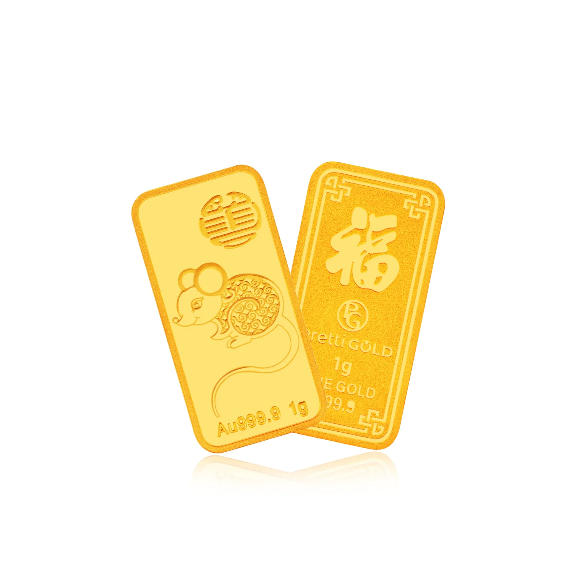 999.9 Zodiac Pretti Gold Bar