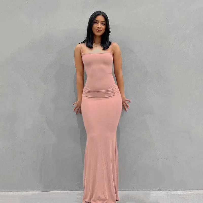 Adogirl Sexy Spahgetti Strap Maxi Dress