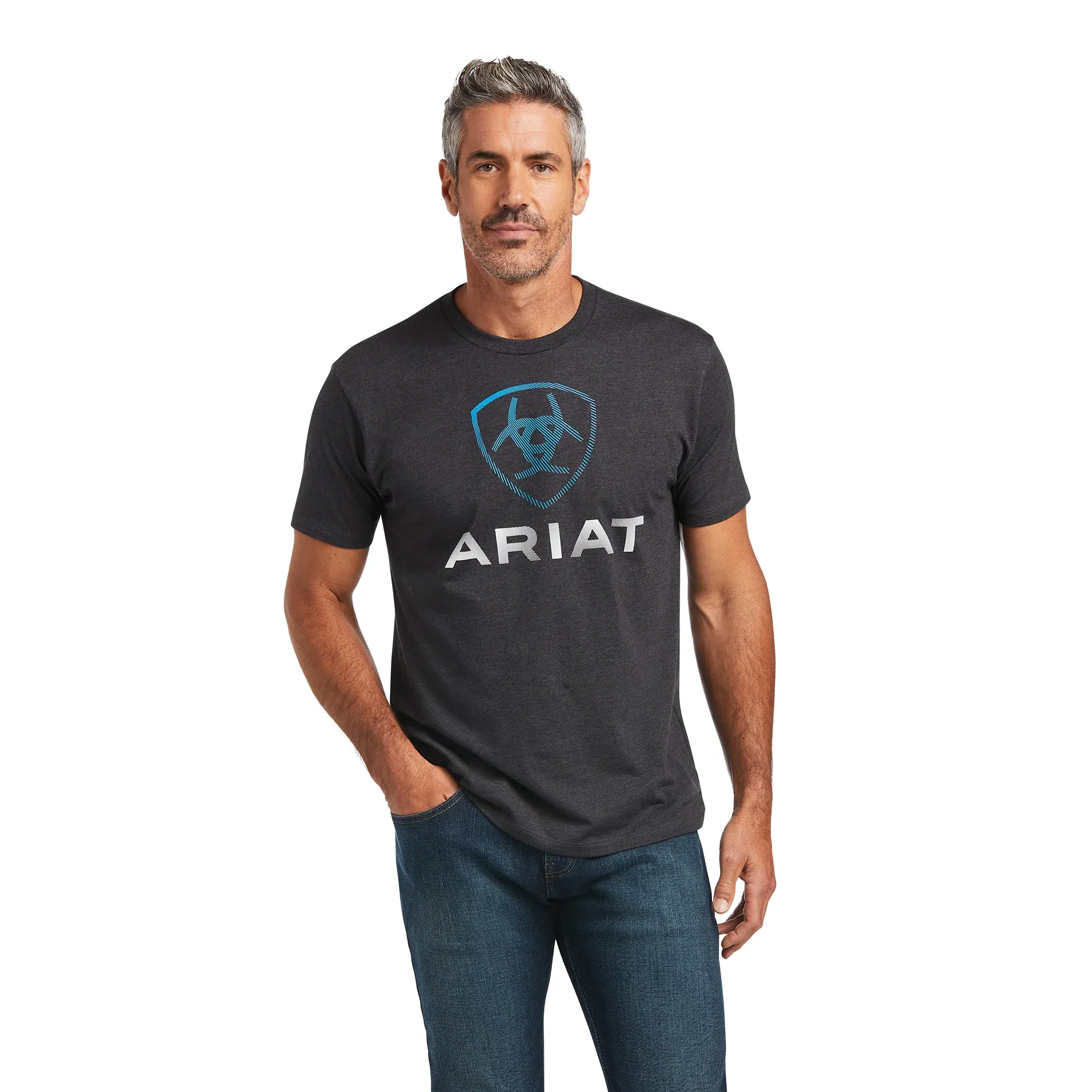 Ariat Men's Blends Charcoal Heather Short Sleeve T-Shirt