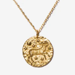 Aries Zodiac Coin Necklace