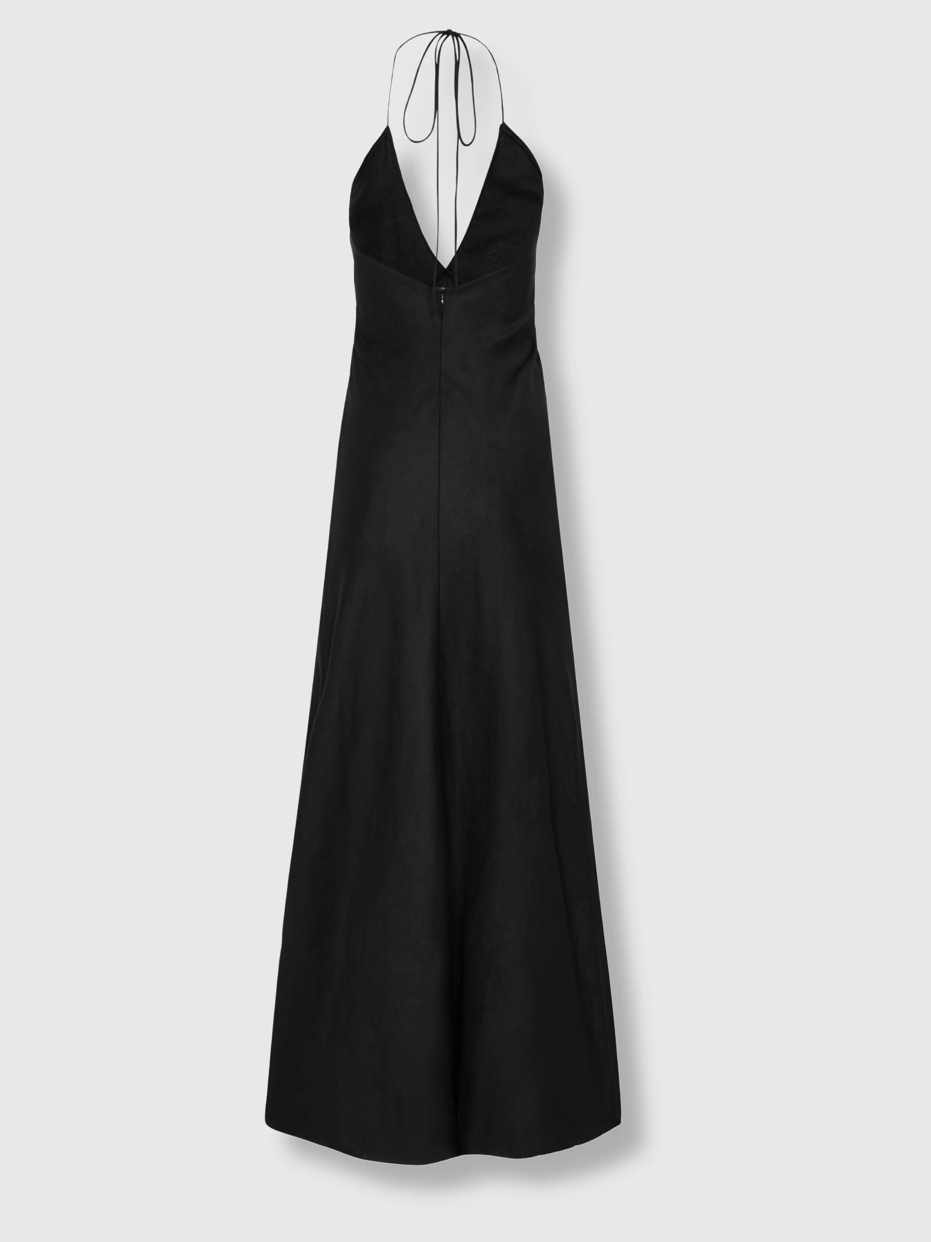 Athena Linen Maxi Dress Black