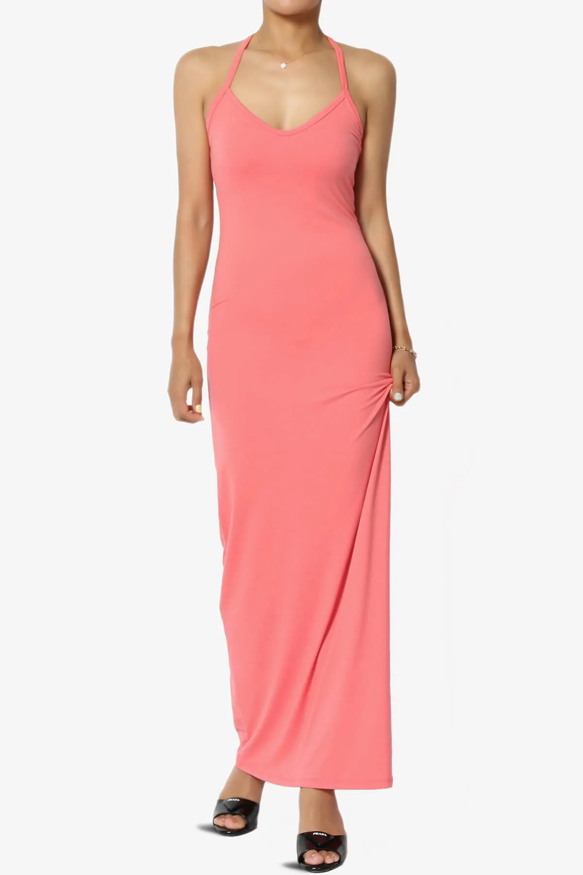 Berlin Stretch Silky Knit Cami Maxi Dress