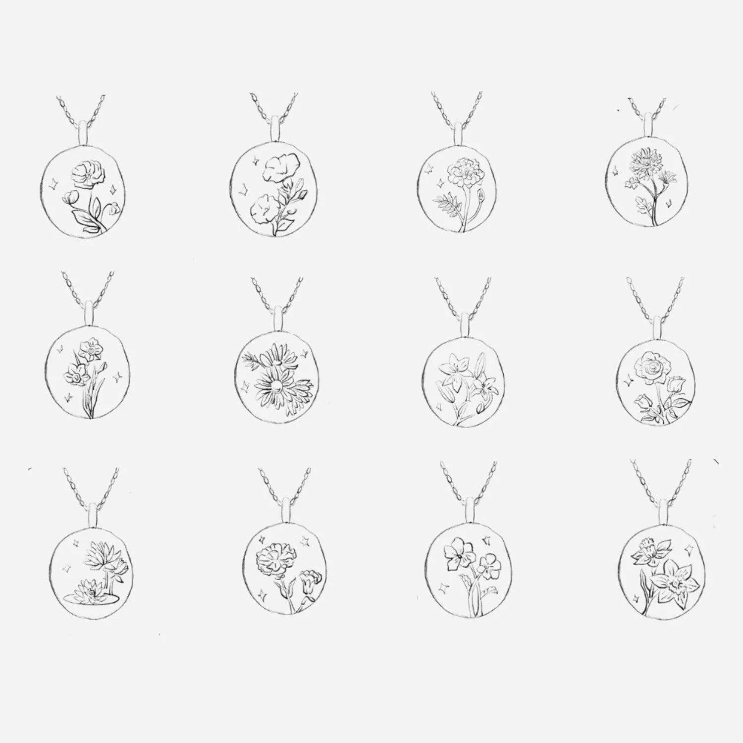 Birth Flower Charm