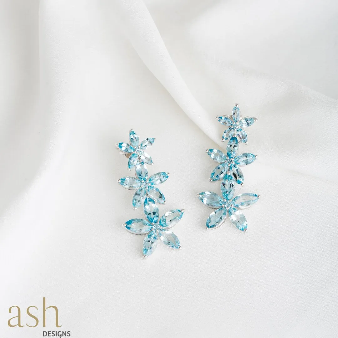 Blue Constellation Semi Precious Earrings