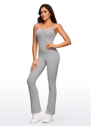 Butterluxe Flare Jumpsuits Build-in Bra Bodysuits 30''