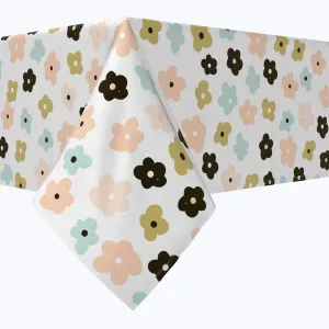 Cartoon Flowers Cotton Rectangles