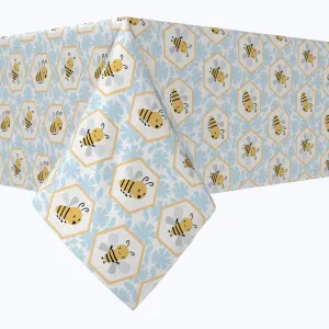 Cartoon Honeycomb Bees Cotton Rectangles