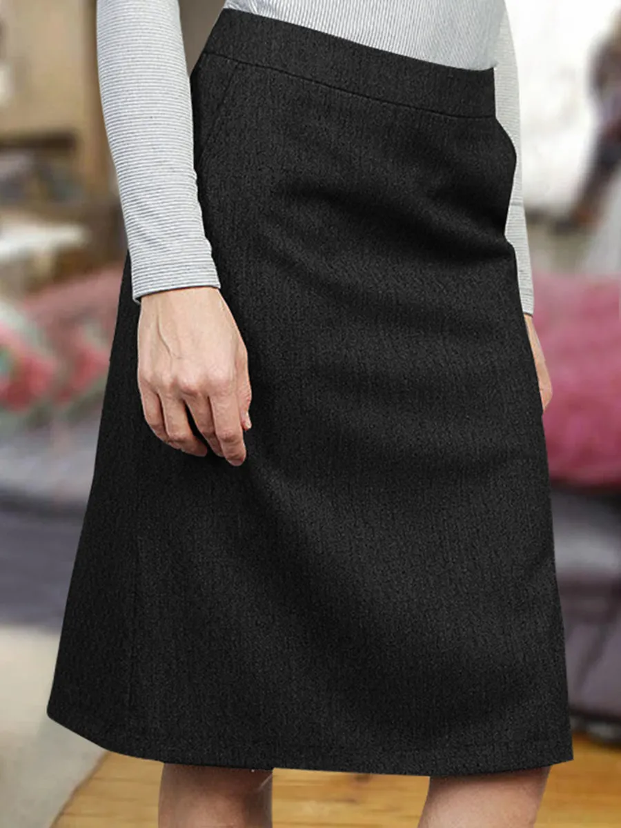 Casual Solid Color Commuter Simple Women'S Skirt