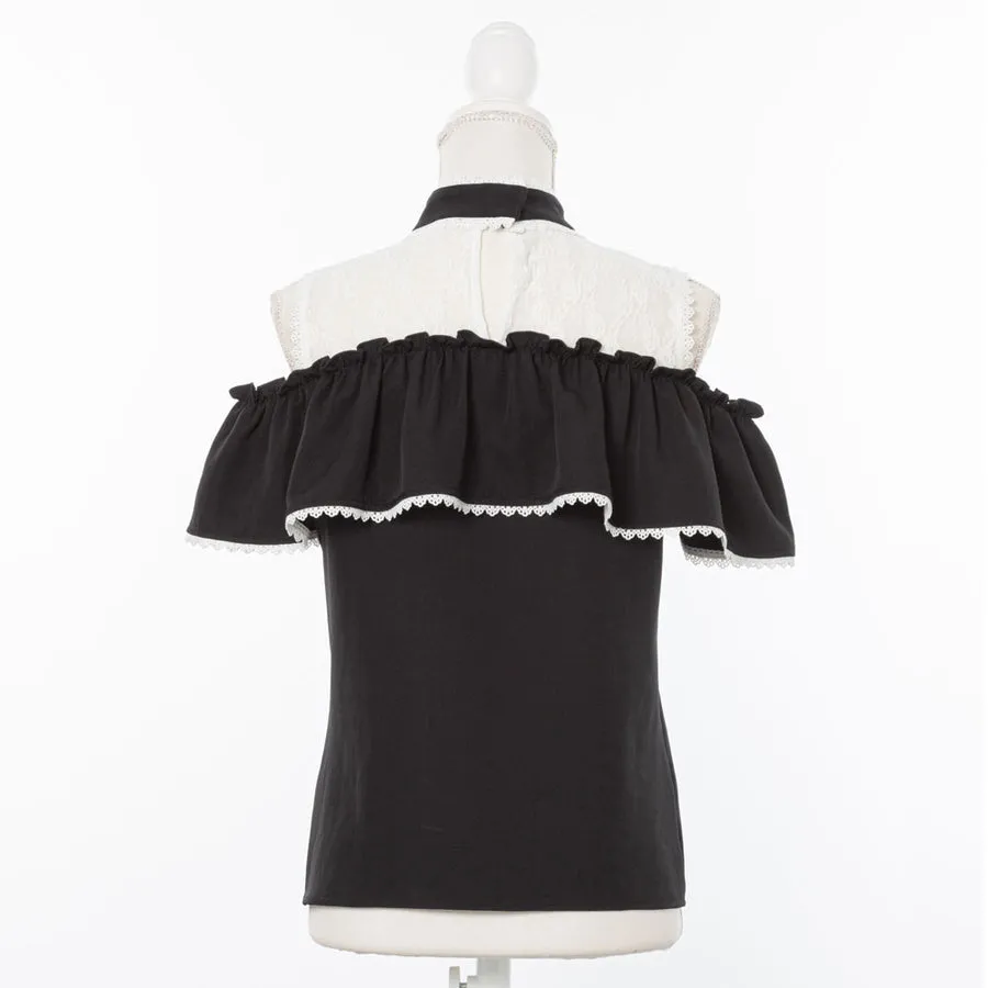 Dear My Love ruffle off shoulder blouse