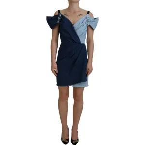 Dolce & Gabbana Chic Two Tone Denim Sheath Dress