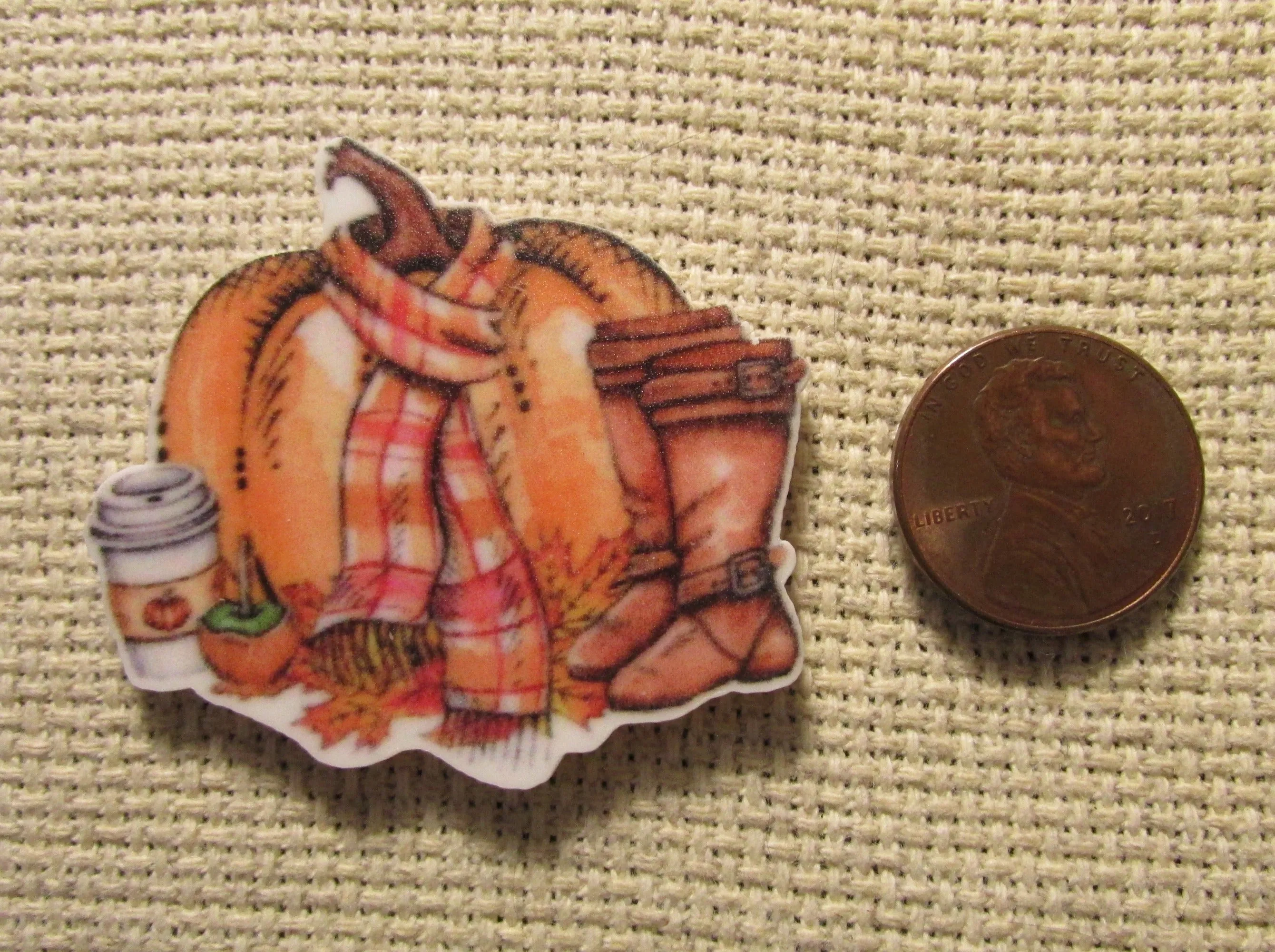 Fall Pumpkin Needle Minder, Cover Minder, Magnet