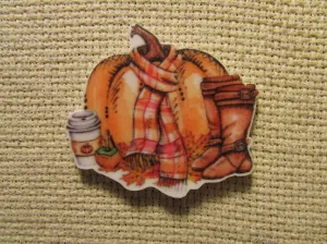 Fall Pumpkin Needle Minder, Cover Minder, Magnet