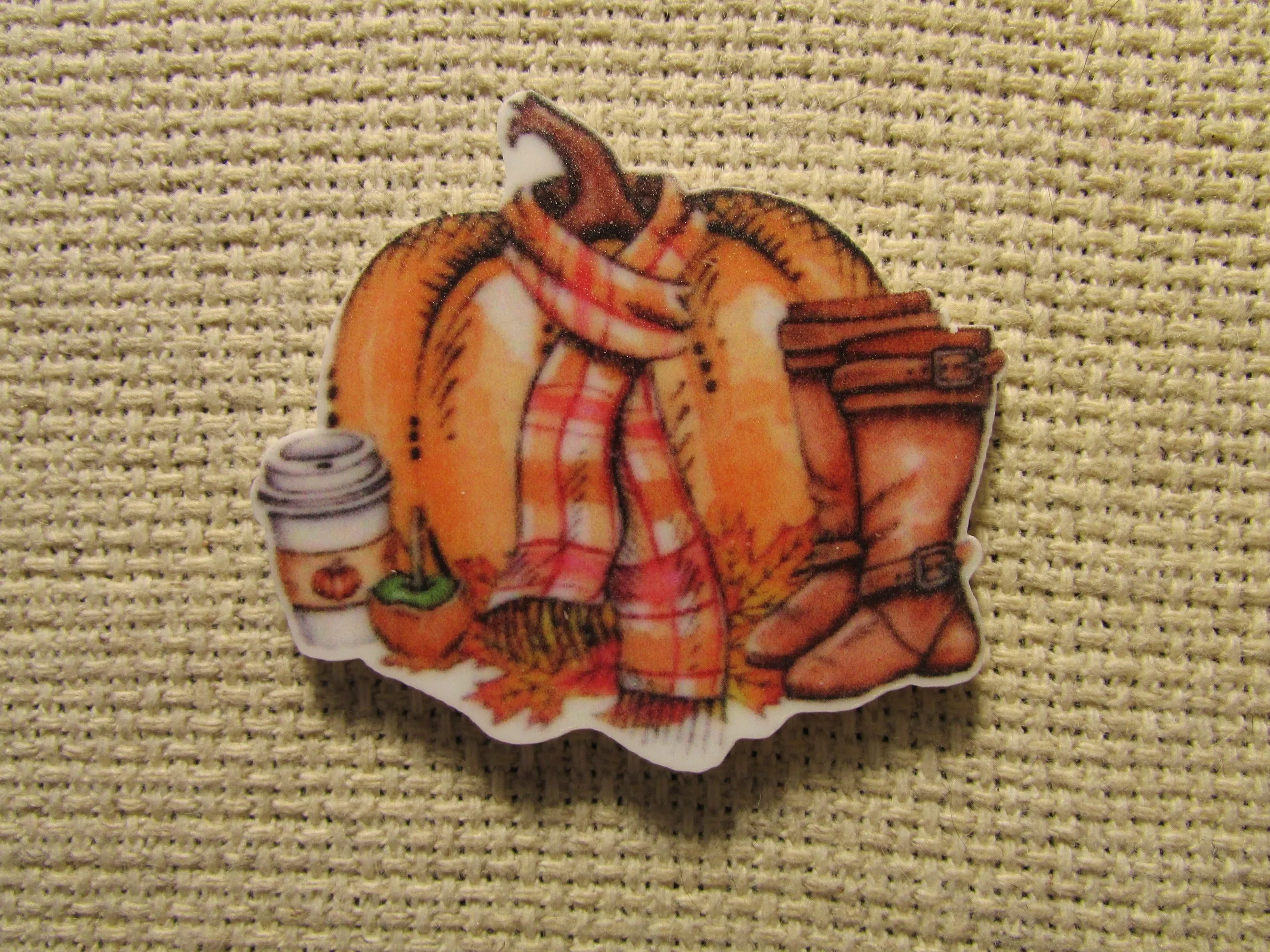 Fall Pumpkin Needle Minder, Cover Minder, Magnet