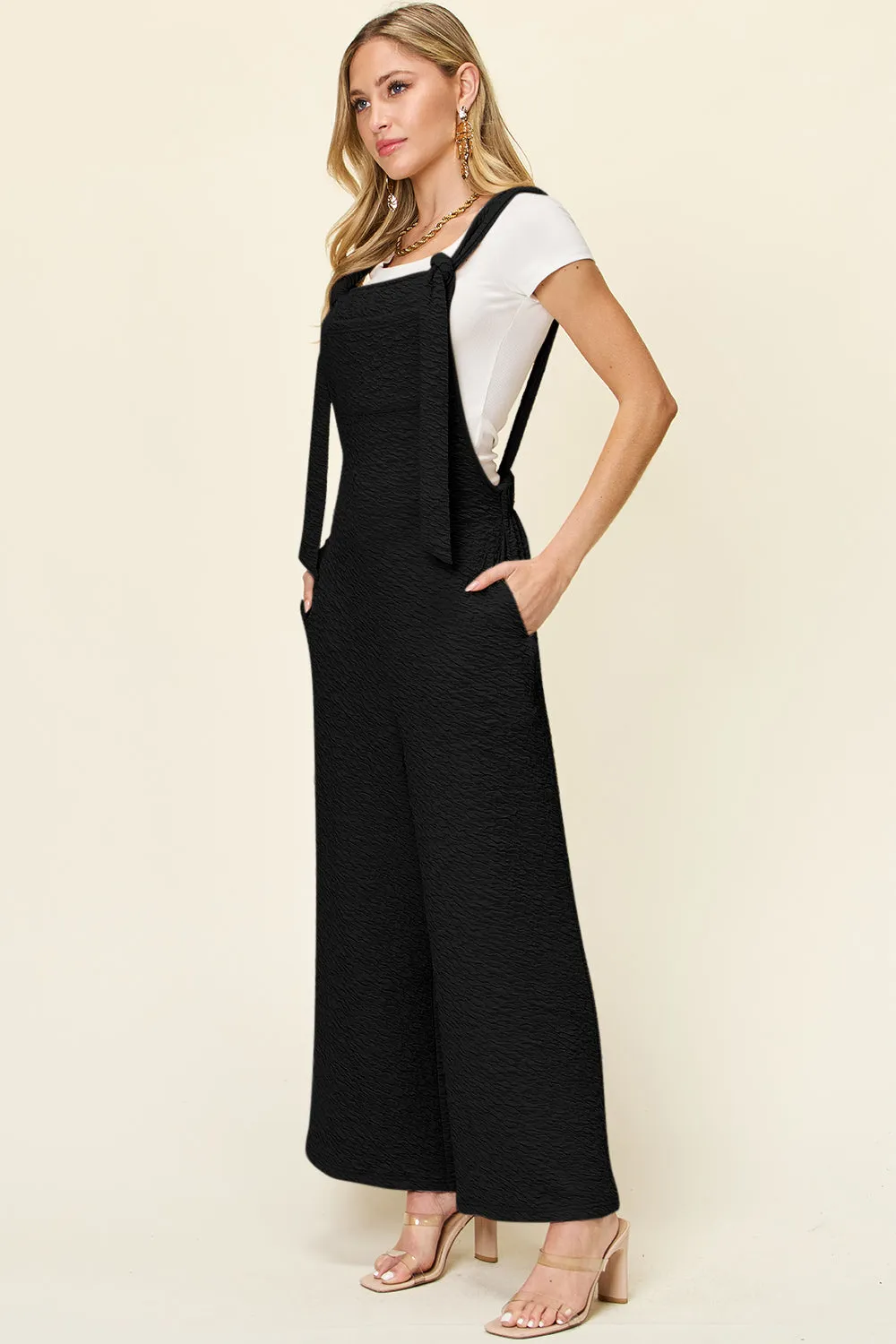 Full Size Sleeveless Wide Leg Jumpsuit