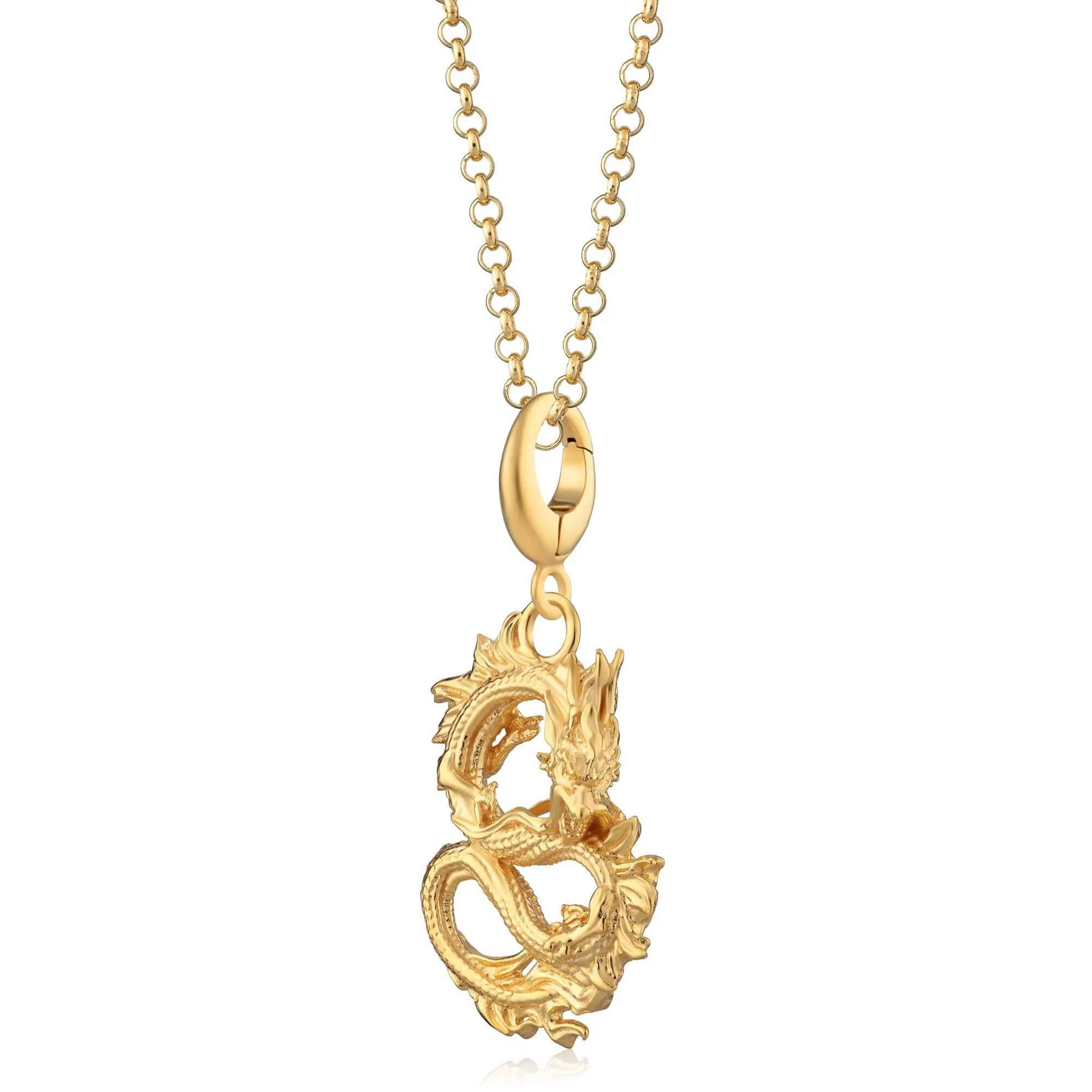 Gold Plated Chinese Dragon Necklace