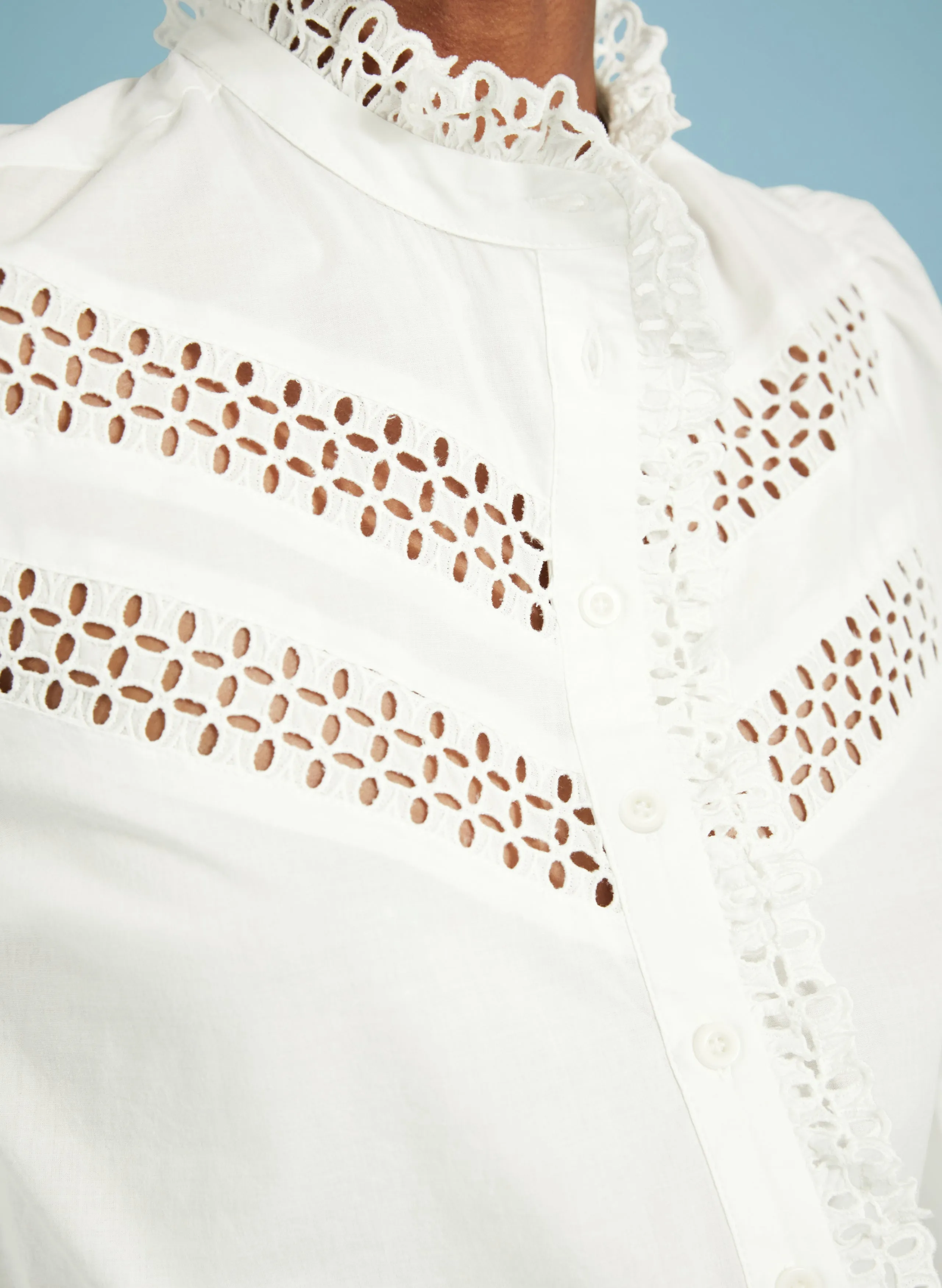 Isamaya Organic Cotton Broderie Detail Blouse