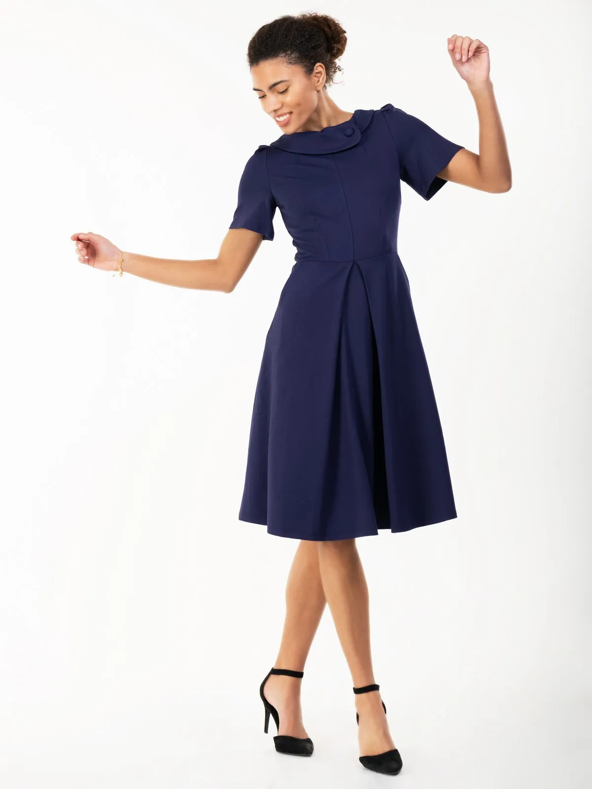 Jolie Moi Bay Peter Tea Dress,  Navy