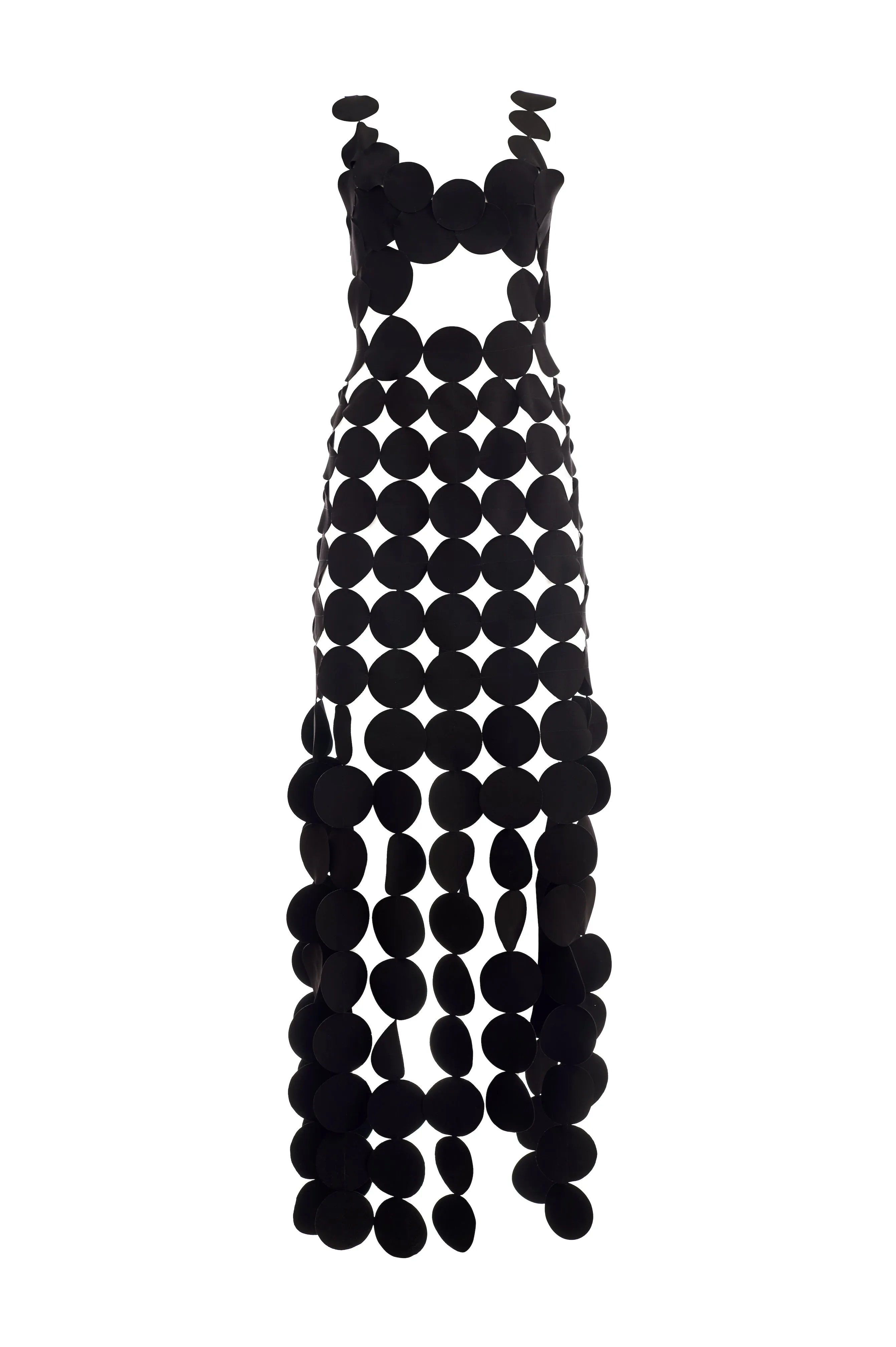 Multi Circle Asymmetric Dress Black