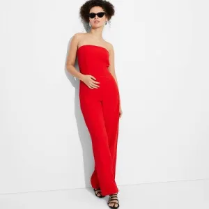 New - Women's Wide Leg Tube Jumpsuit - Wild Fable