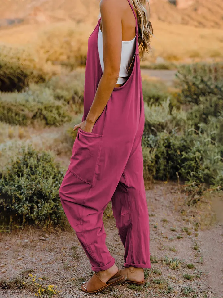 Roam V-Neck Pocketed Jumpsuit