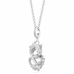 Silver Chinese Dragon Necklace