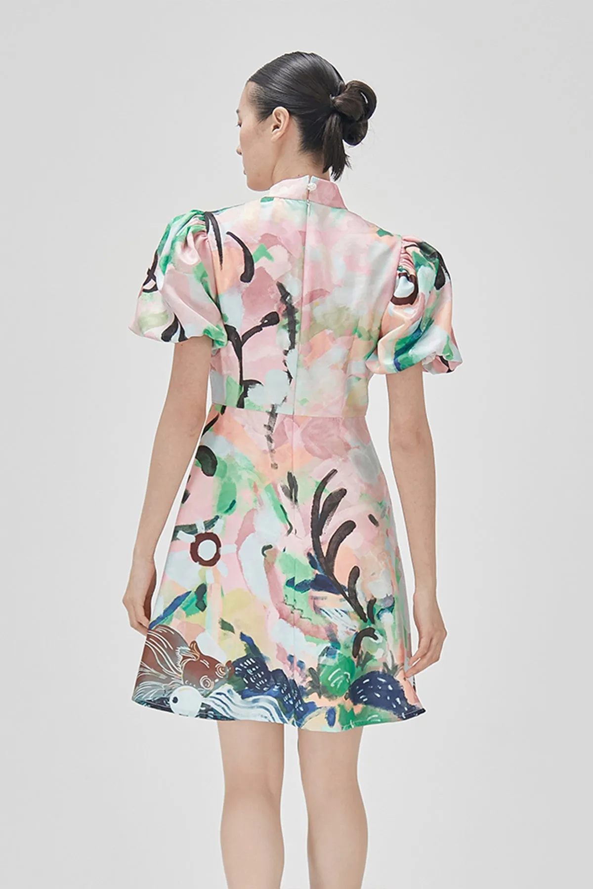 XUNRUO | Dreamy Slanted Cheongsam Dress