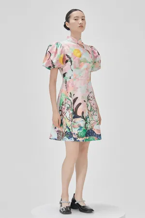 XUNRUO | Dreamy Slanted Cheongsam Dress